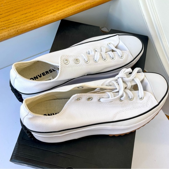 NWT Converse Run Star Hike Platform OX white low top Chuck Taylor sneaker shoes - Picture 3 of 10